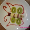 Детское блюдо “бабочка из фруктов”